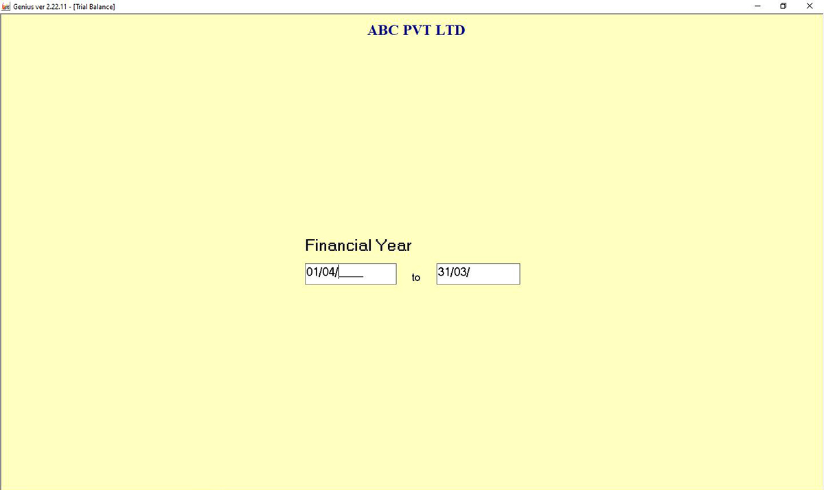 Gen Bal Software Select Financial Year