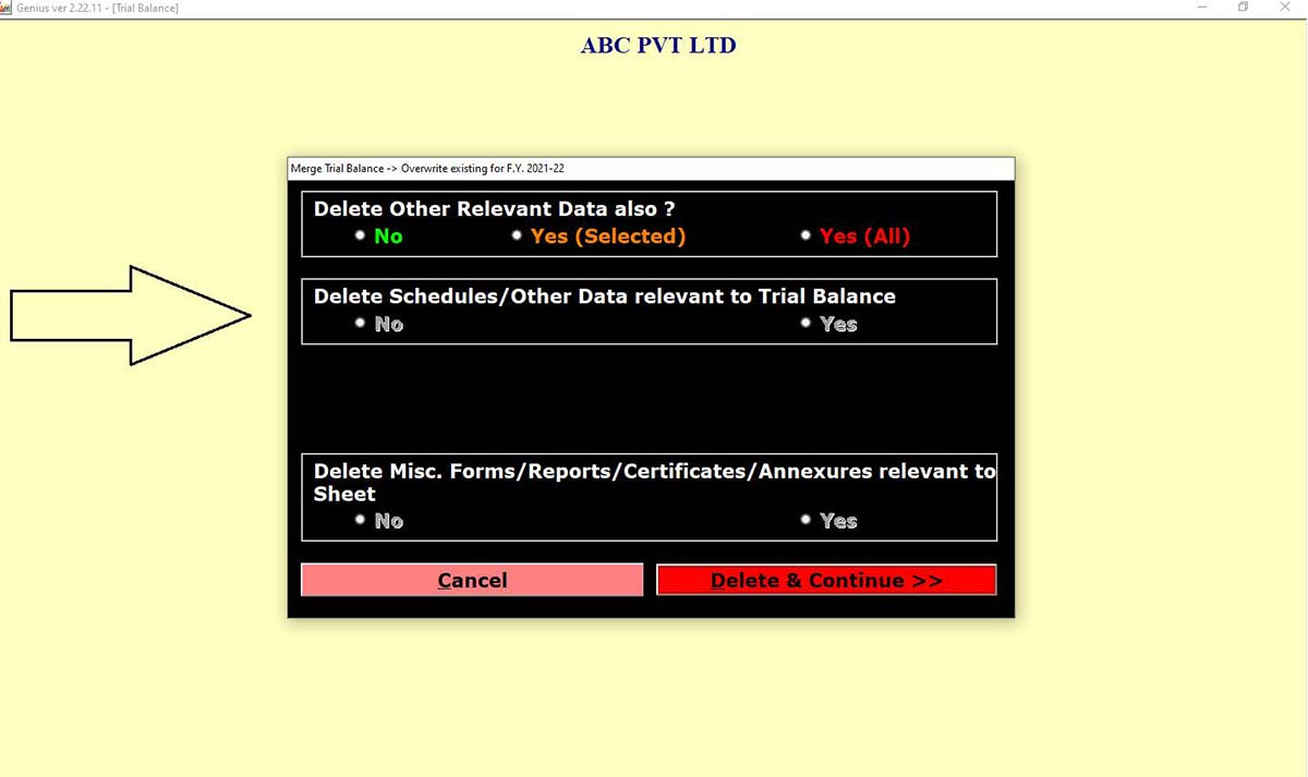 Gen Bal Software Relevant Schedules Merging Trial Balances
