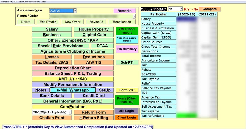 Genius Software E-mail WhatsApp Tab