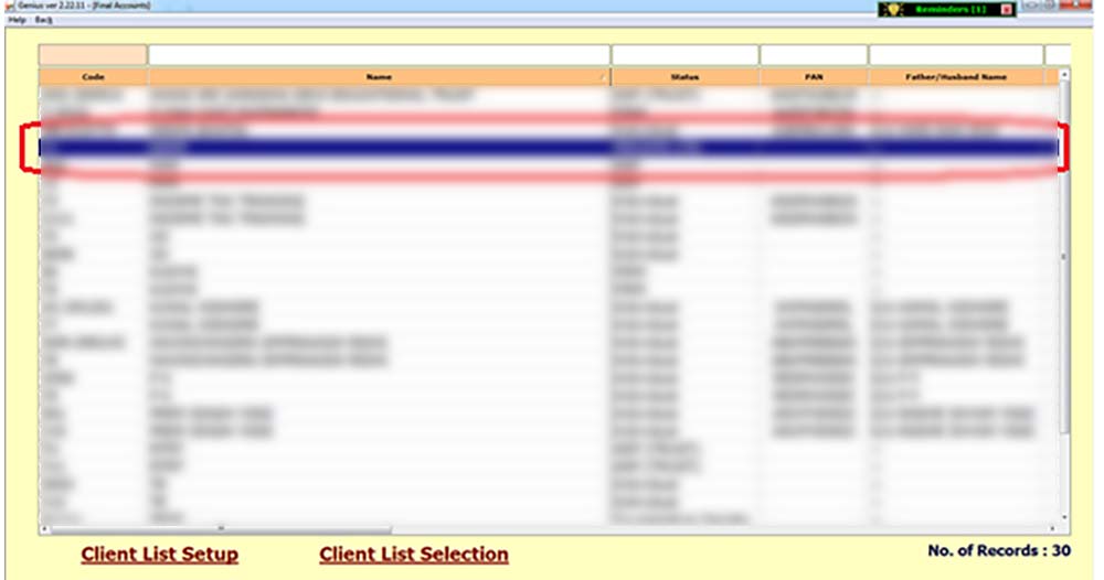 Gen Bal Sheet Client Option