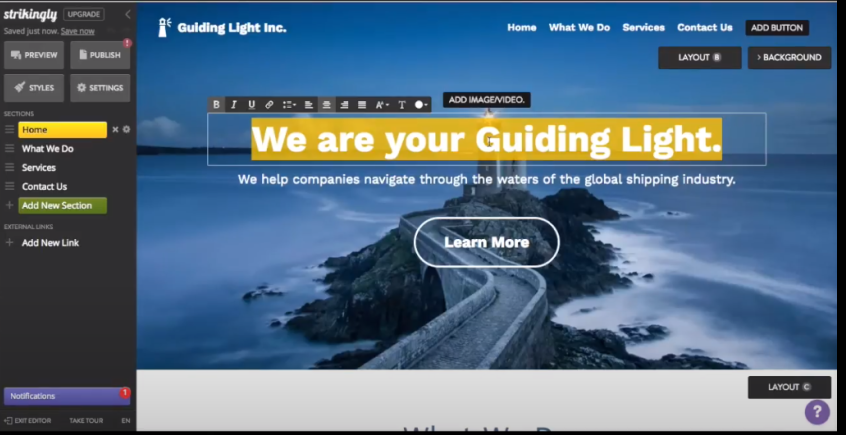 Strikingly No-code Platform