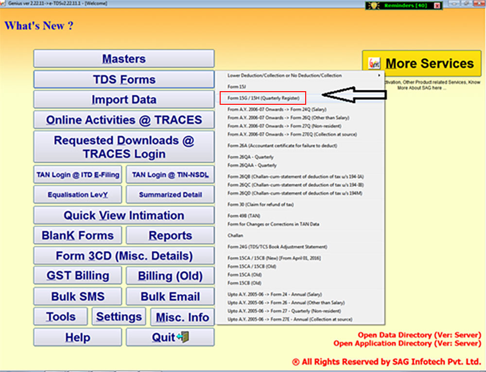 Gen TDS Software Dashboard