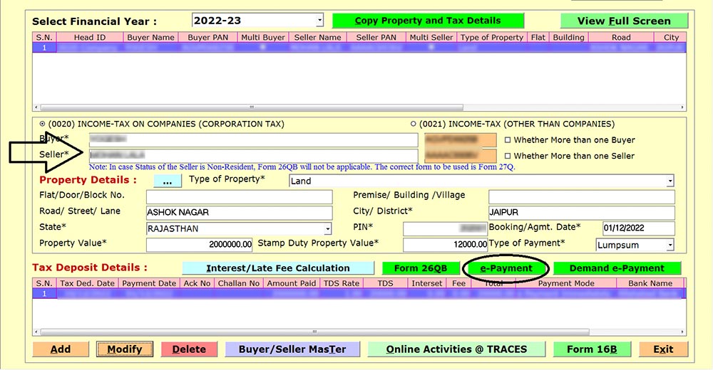 Gen TDS Software E-Payment