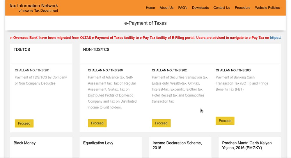 Choose Related Challan
