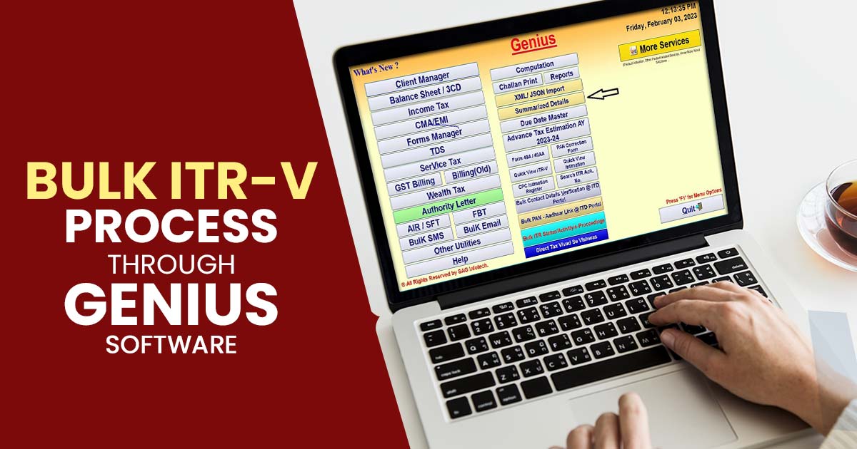 Bulk ITR-V Process Through Genius Software