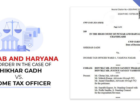 Punjab and Haryana HC Cancels I-T Notice Without Implementing Faceless Assessment U/S 144B