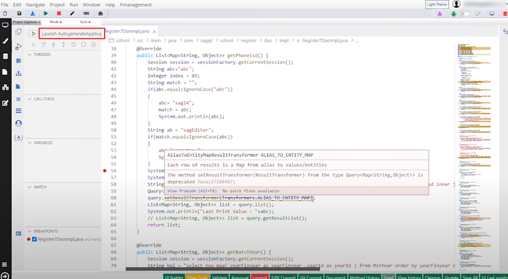SDMT Launch Autogenerate Application