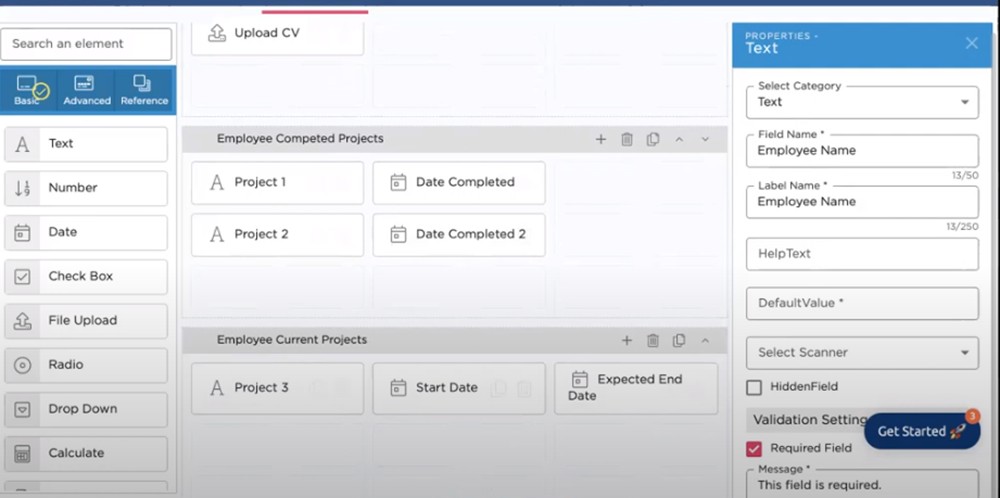 Quixy Low-code Platform Interface