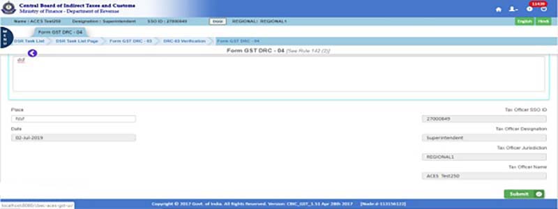 Step 27 Returned or Verified DRC-03