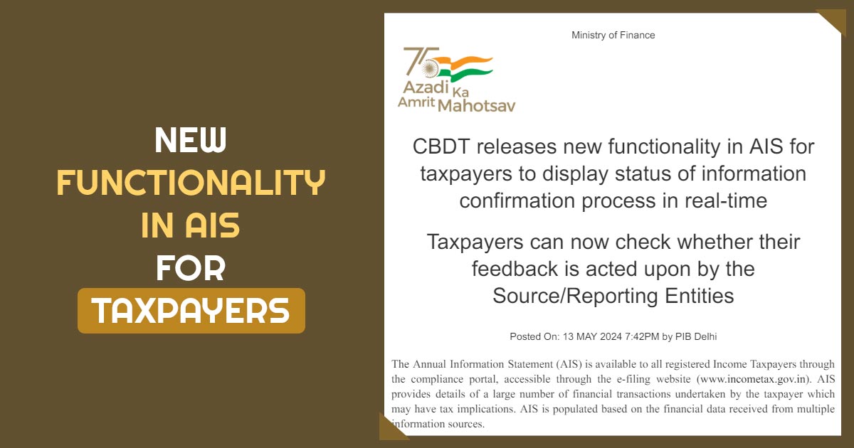 New Functionality in AIS for Taxpayers 