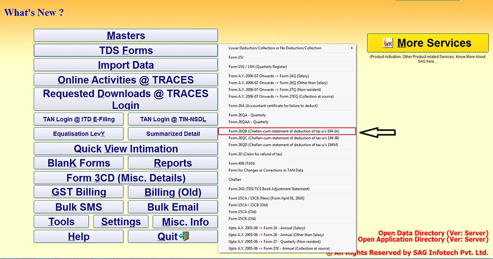 Gen TDS Software Form 26QB