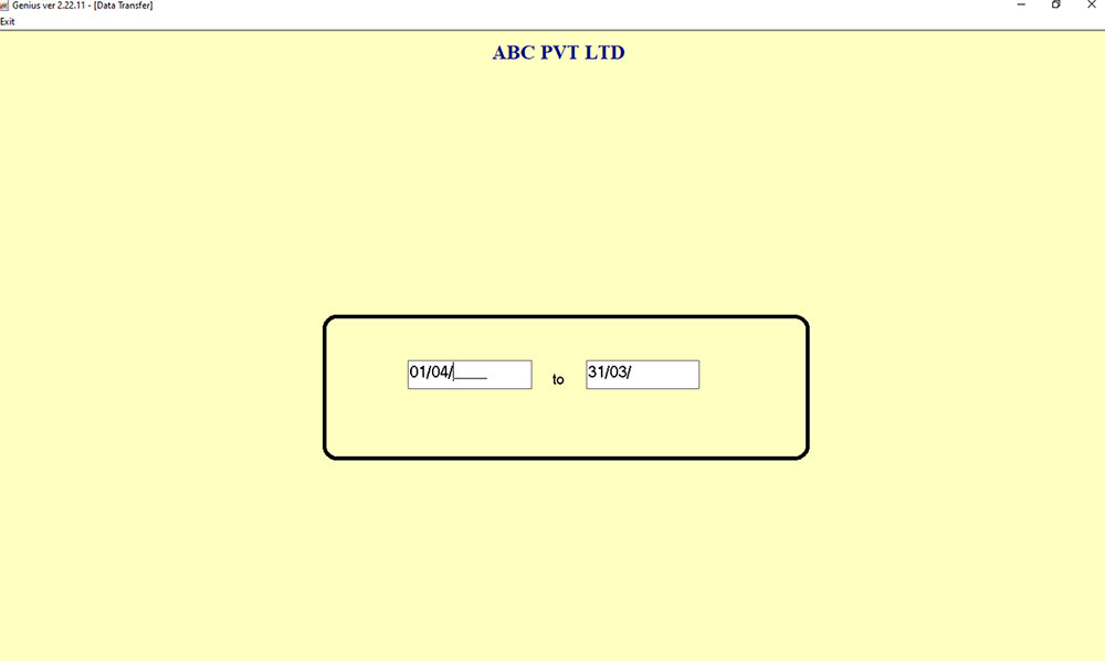 Select Year to Import Trial Balance File