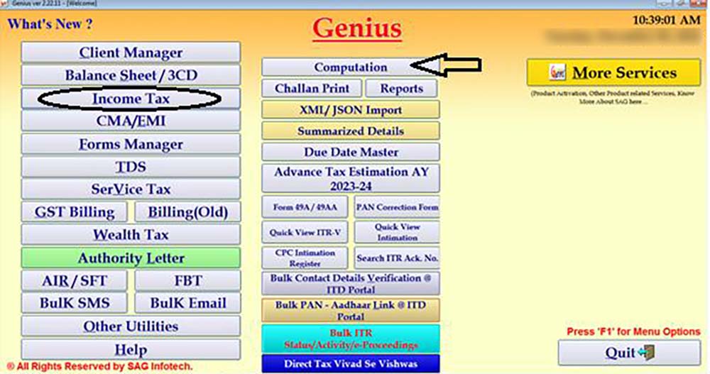 Genius Software Dashboard