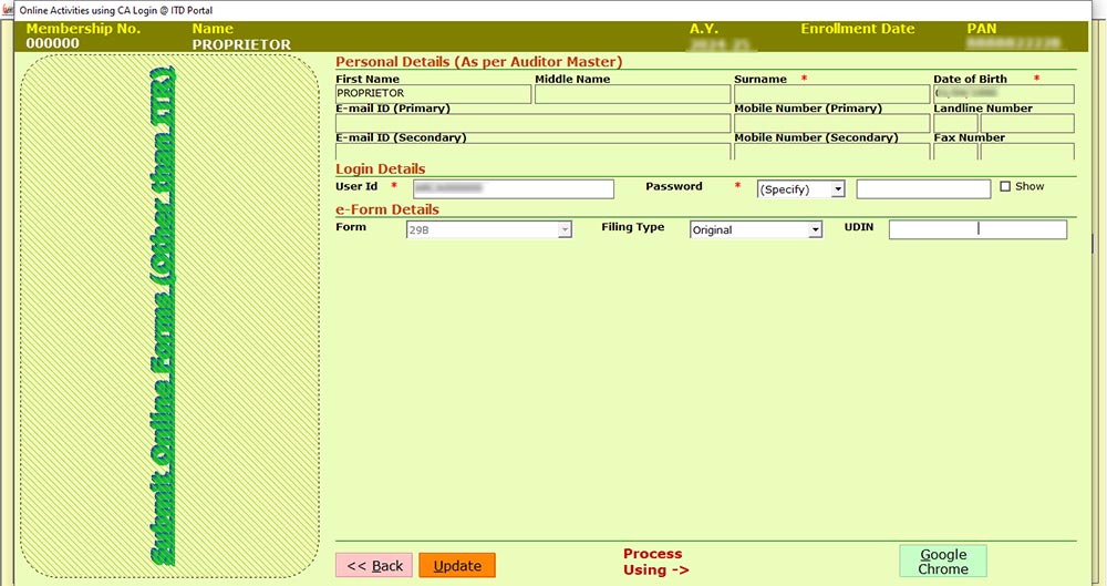 Genius Software Form 29B Proceed