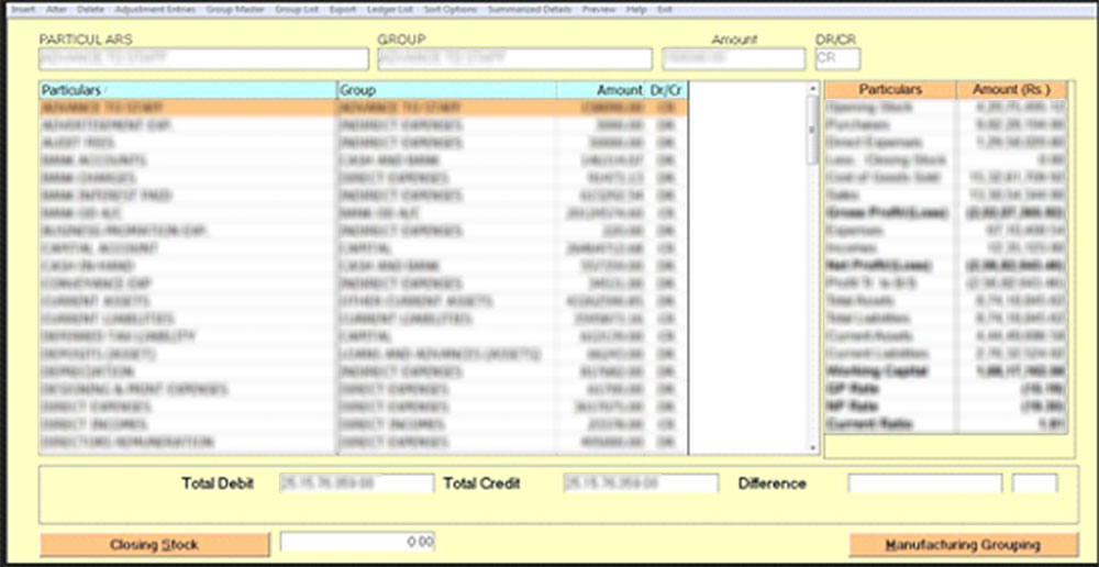 Trial Balance Data Get Imported