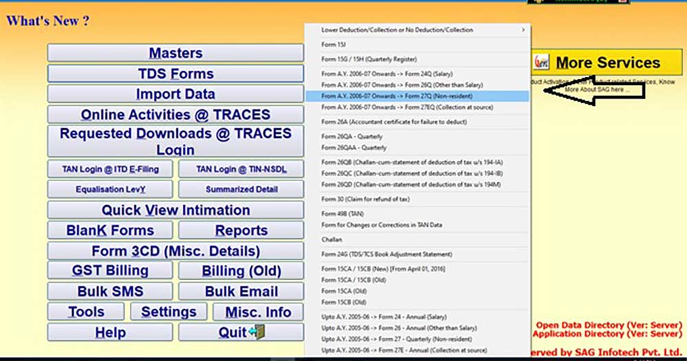 Gen TDS Select Form Verify Bulk PAN