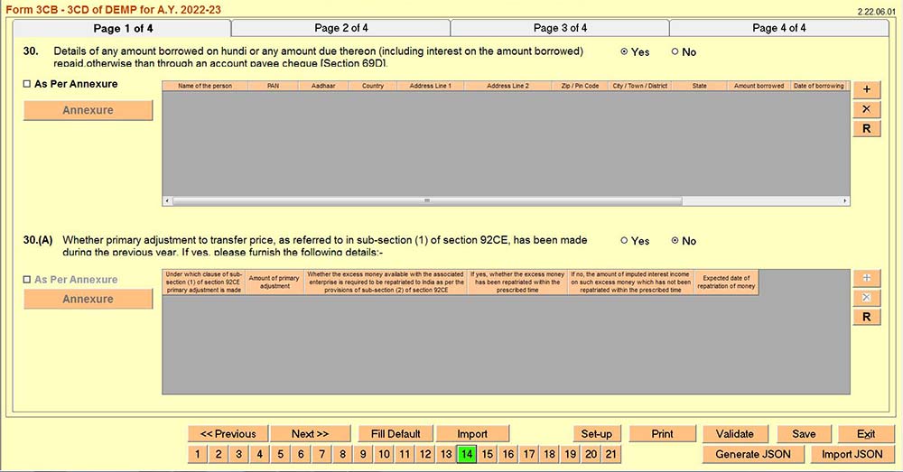 Import Previous Year Data