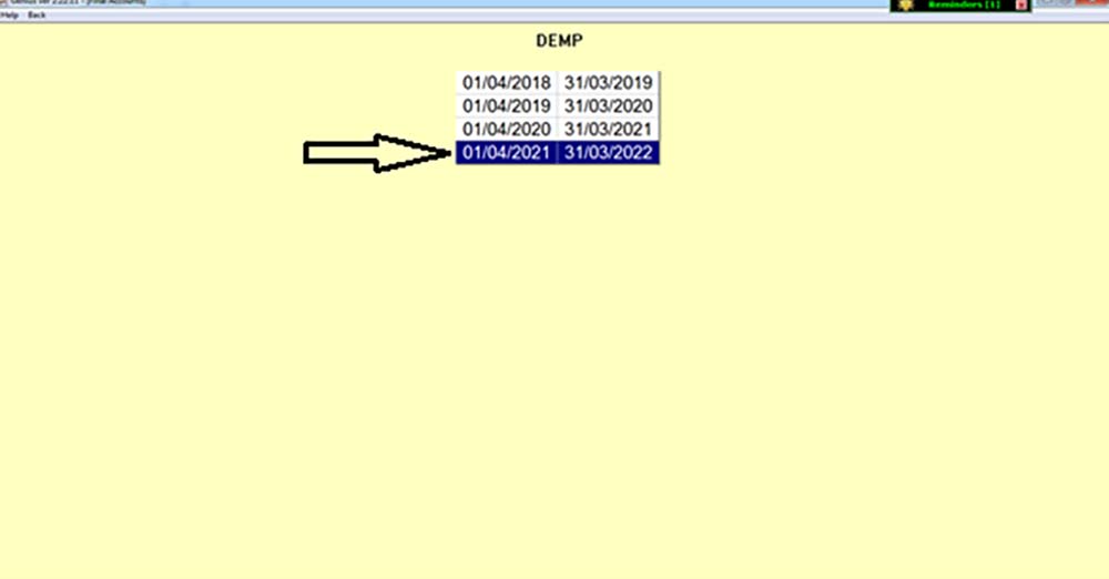 Gen Bal Sheet Year Option