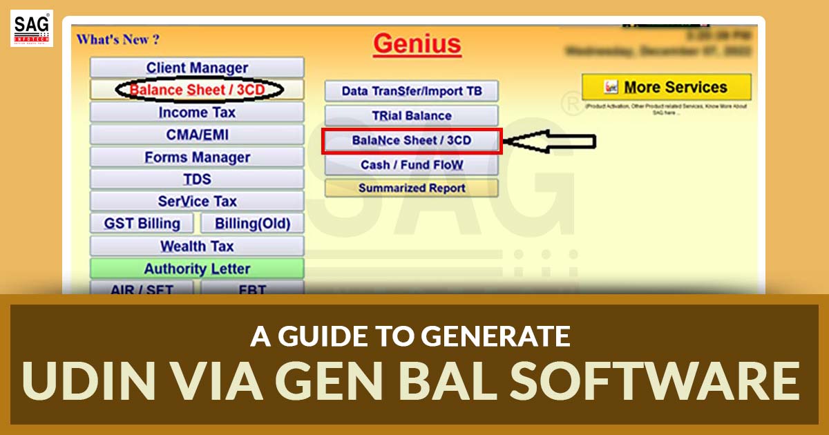 A Guide to Generate UDIN via Gen Bal Software
