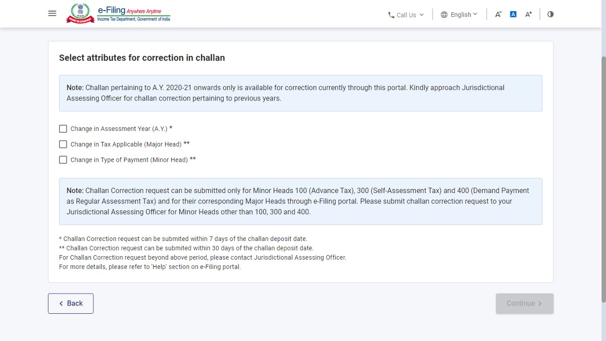 Select Attribute Correction Chalan