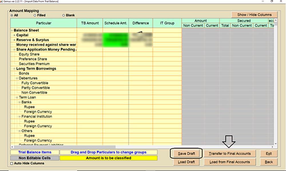 Genius Software Transfer Final Account