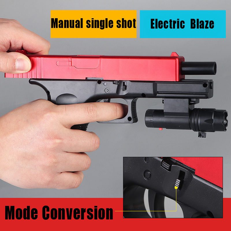 Thumbnail: AK UNCLE Glock Drum Magazine Manual Electric Dual Mode Foam Blaster Pistol