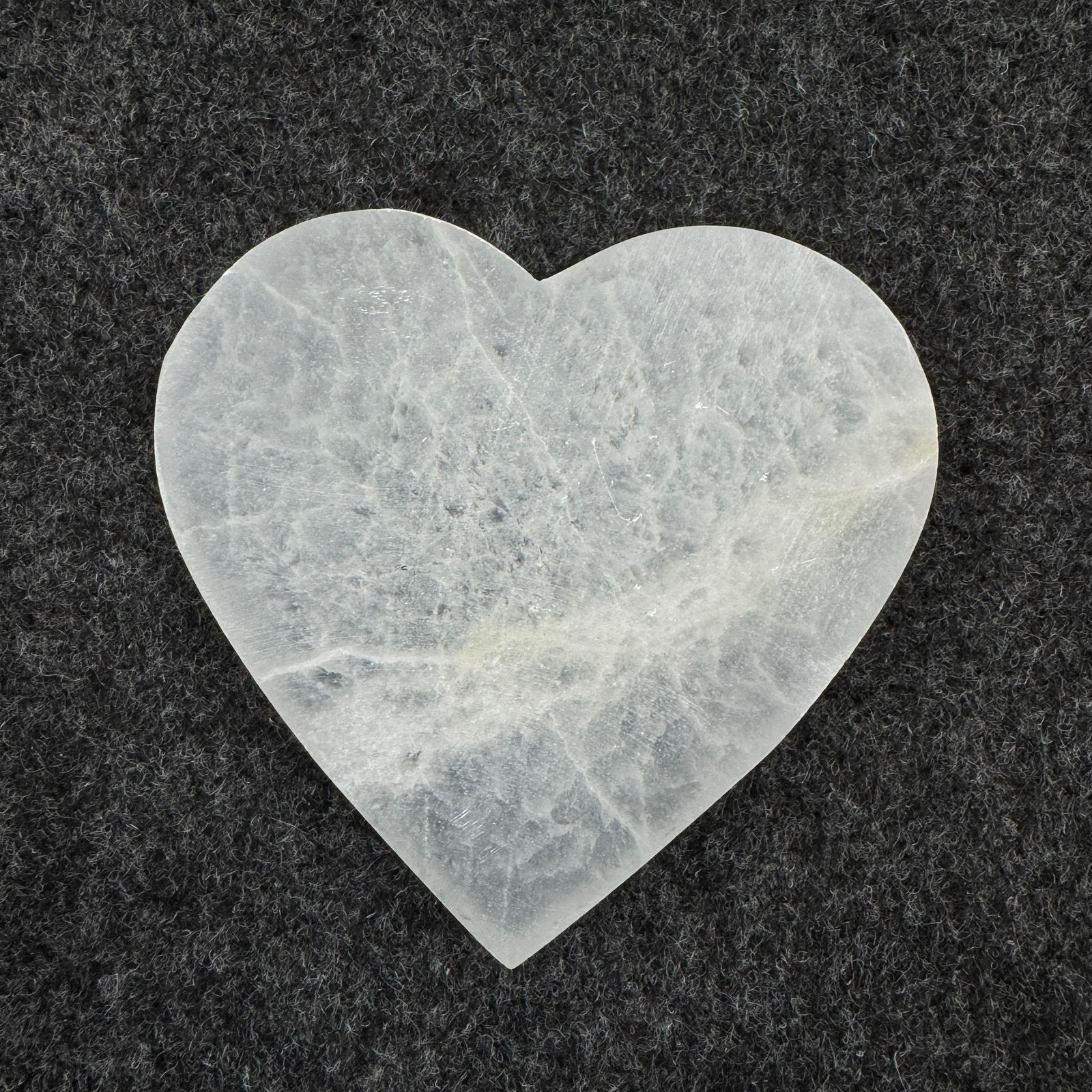 Selenite Disc (Heart ) Plain