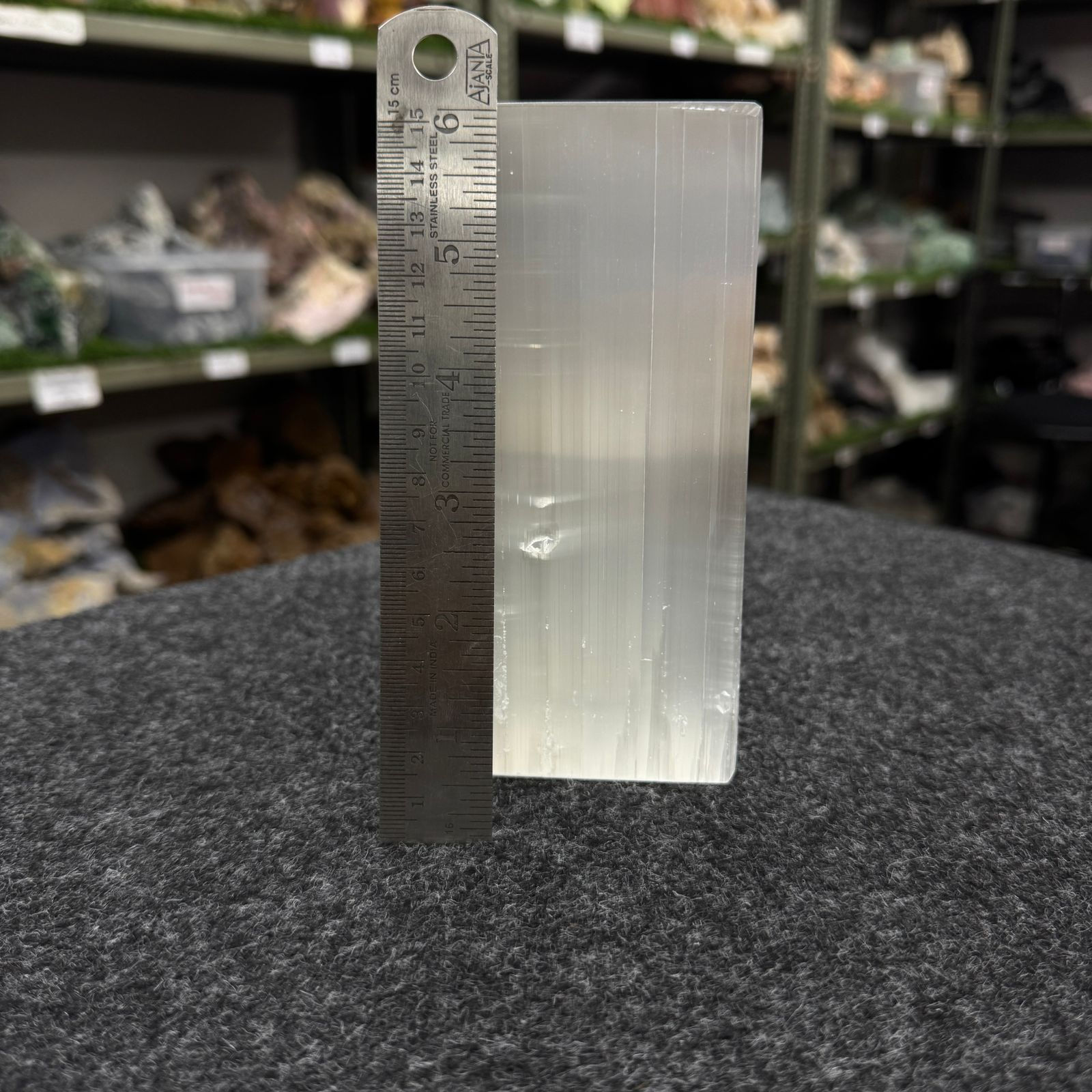 Selenite Lamp (Polished) - Square Plain