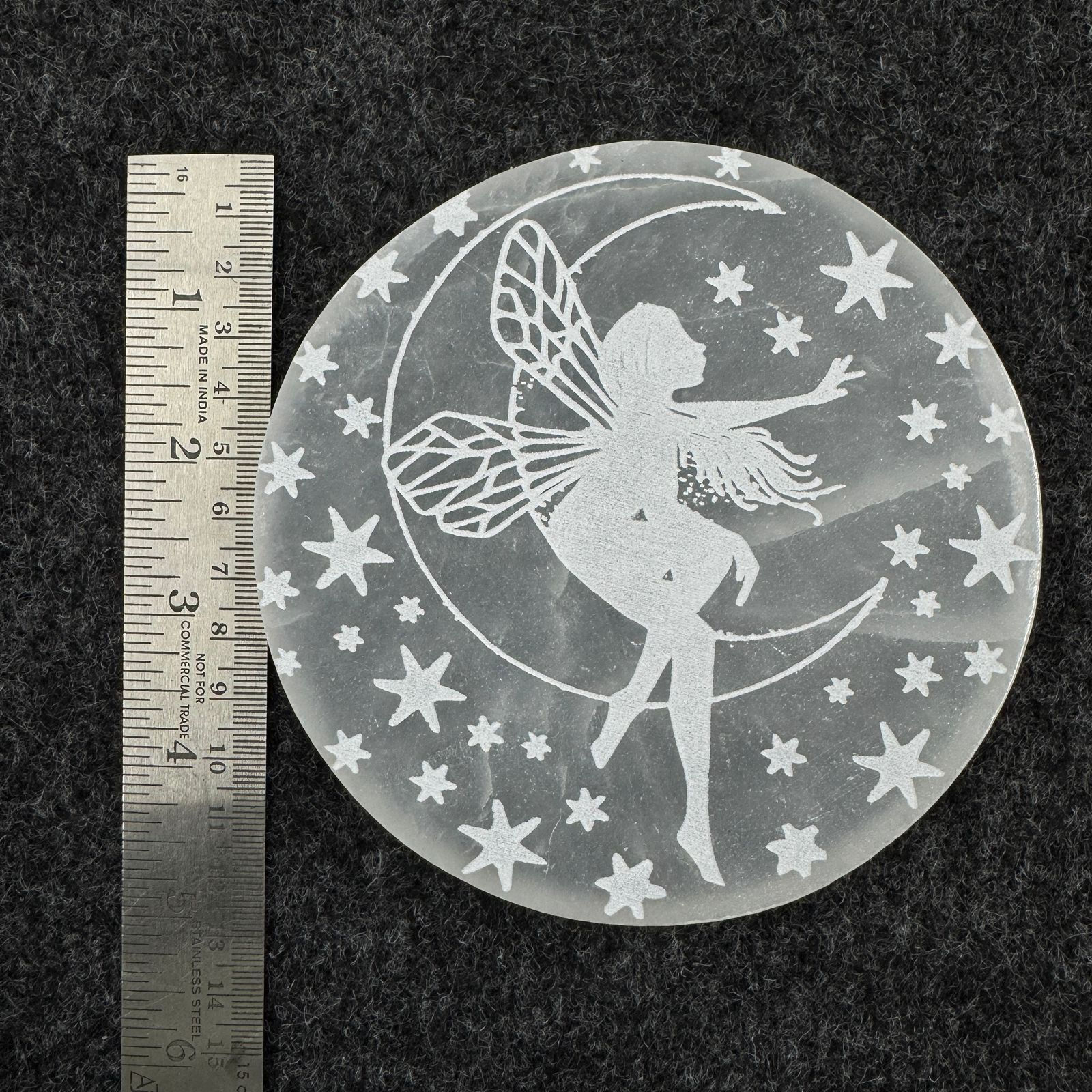 Selenite Disc (Round) - Fairy