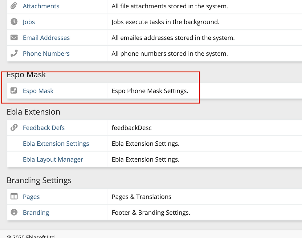 Thumbnail: EspoCRM Mask Field