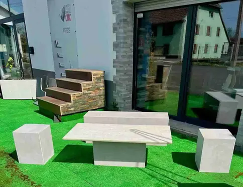 salon de jardin en céramique