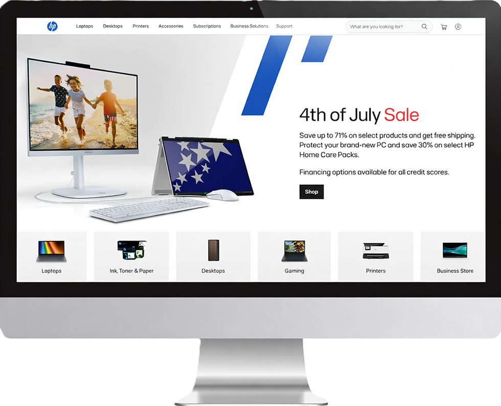 HP Shop Homepage 2