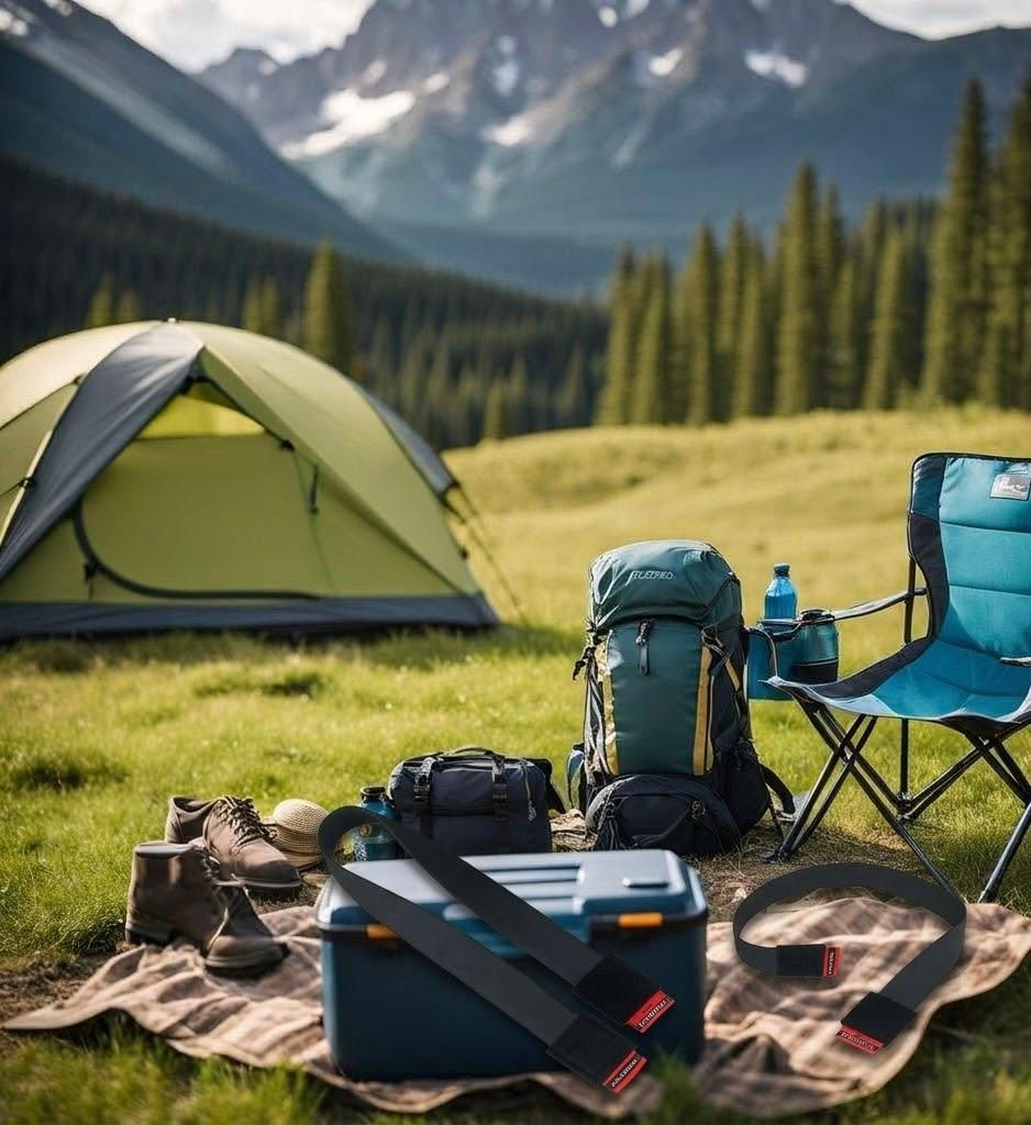 TrailTack 360°™ The Ultimate Camping, Tent & Outdoor Rubber-Grip Straps