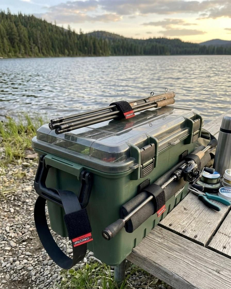 TidalTack 360°™ The Ultimate Fishing Rod & Gear Rubber Grip Strap