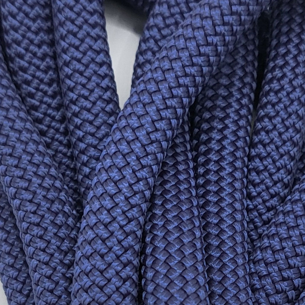 Marineblau - Zugstop-Halsband aus 2x10mm Premiumtau