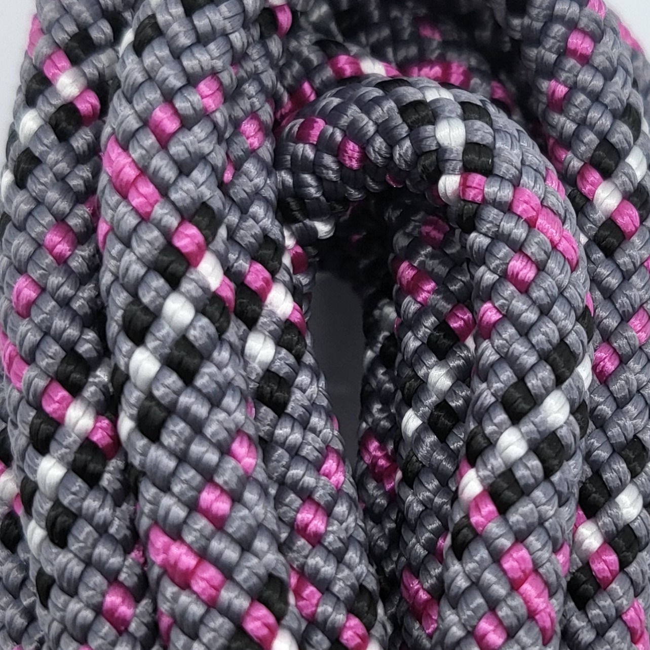 Tartan Fuchsie - Zugstopp-Halsband aus 2x6mm PPM