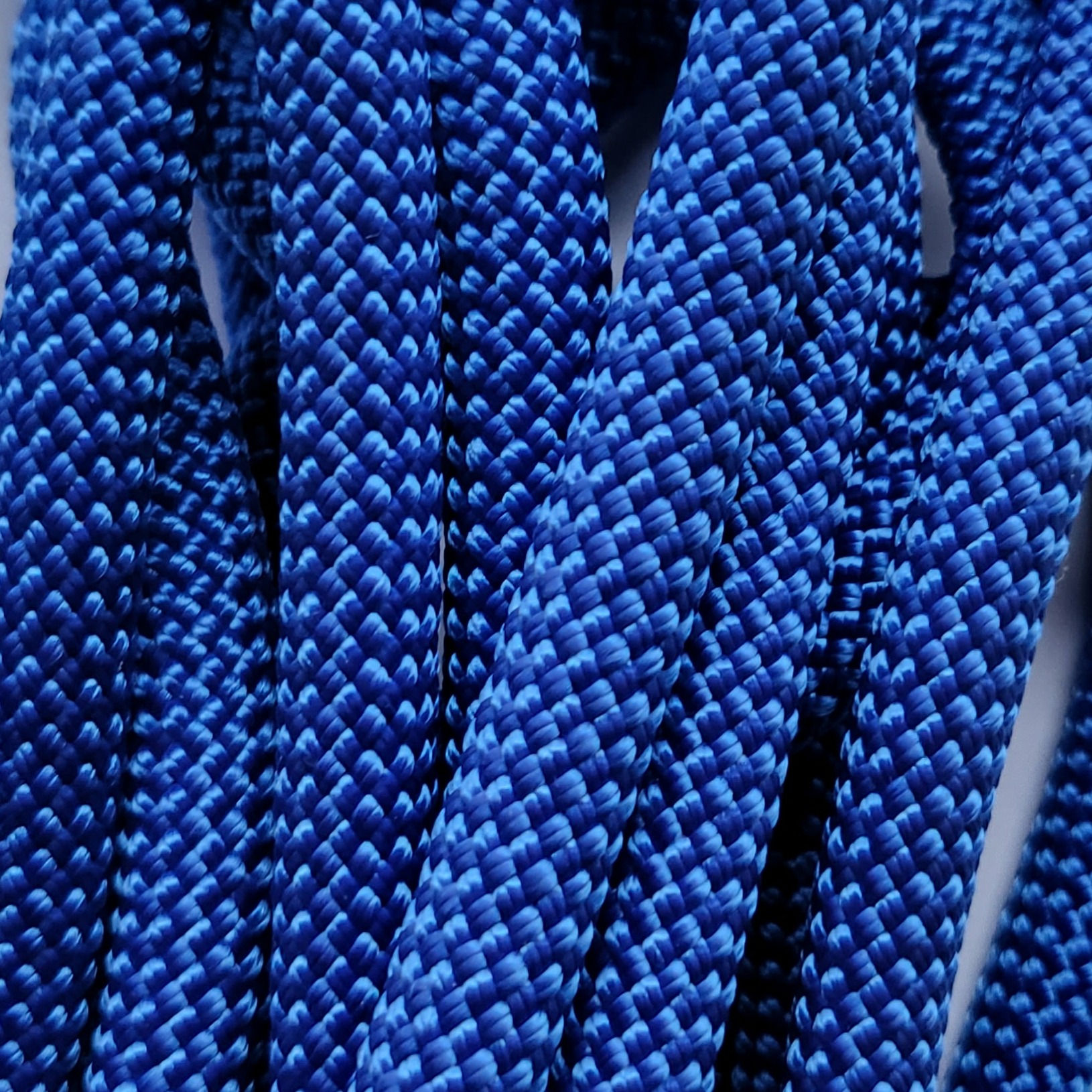 Electric Blue - Zugstop-Halsband aus 2x10mm Premiumtau