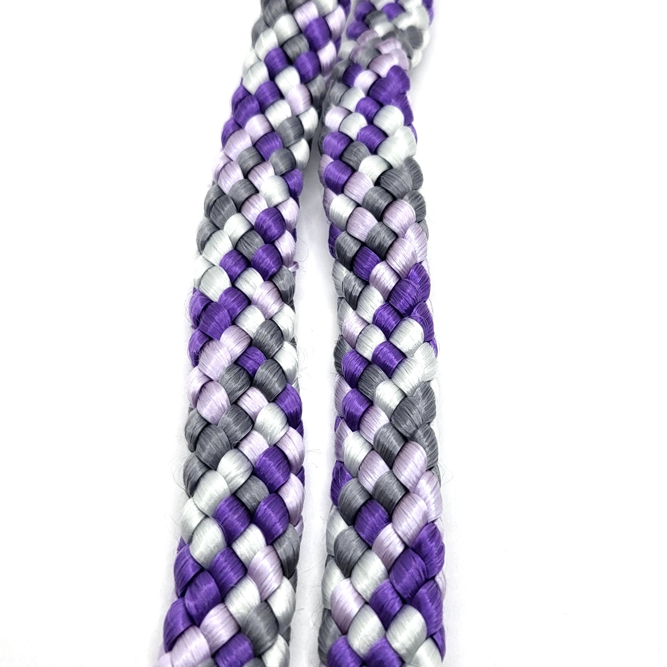 Violet-Grau-Mix - Karabiner-HB aus flachem 12mm PPM-Tau