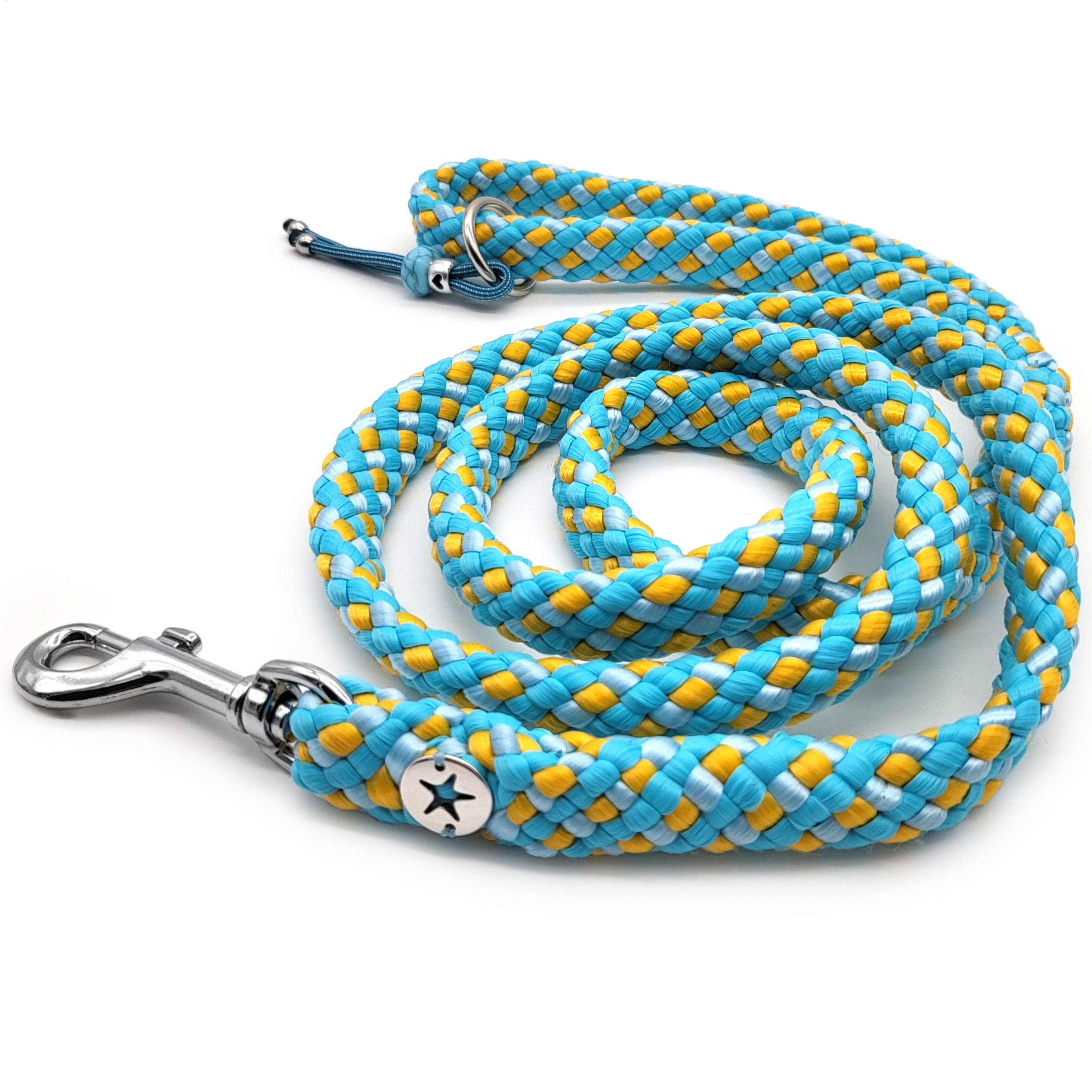 Führleine "Sunny Beach@Seestern" aus flachem 12mm PPM-Tau