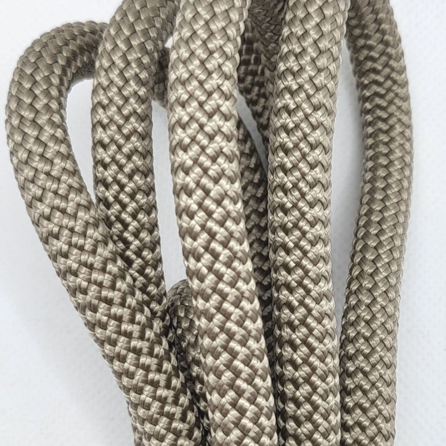 Tan - Zugstopp-Halsband aus 2x8mm Premiumtau