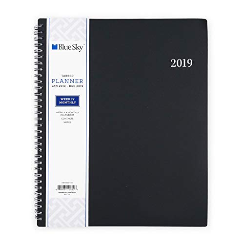 Blue Sky 2019 Weekly & Monthly Planner, Flexible Cover, Twin-Wire Binding, 8.5