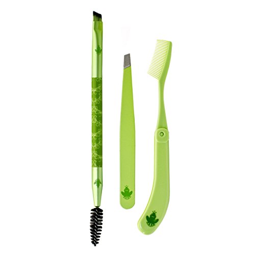 LONDON SOHO NEW YORK Disney Collection Tiana Jazzle Dazzle Brow and Lash 3-Piece Set, Frog Princess Green