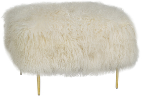 Curly Fur Mandy Ottoman