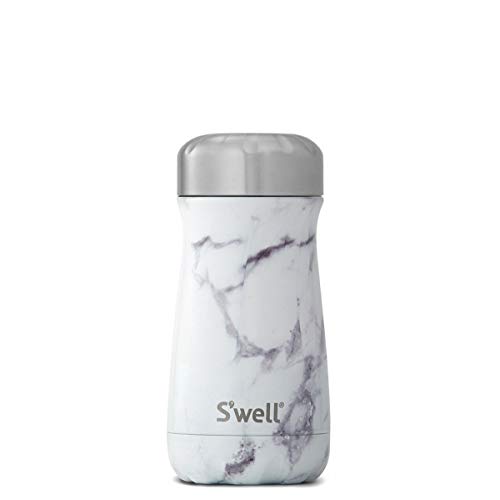 S'well Stainless Steel Travel Mug, 16 oz, White Marble