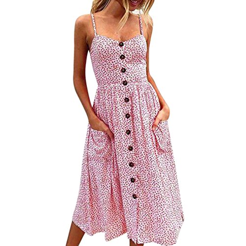 Lookatool Dress, Women Sexy Buttons Off Shoulder Sleeveless Princess Dress