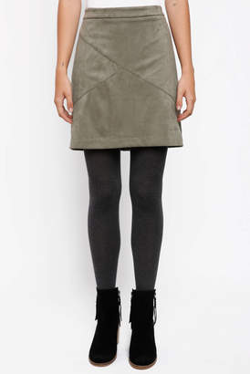 Abbeline Suede Asymmetric Seam Mini