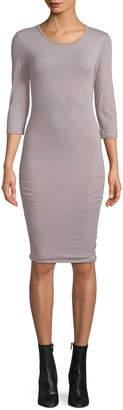 James Perse Women's Crewneck Fitted Dress