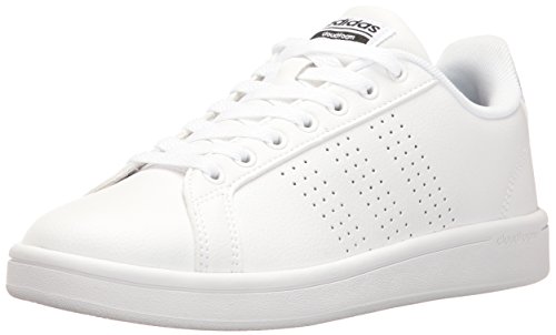 adidas Women's Shoe's Cloudfoam Advantage Clean Sneakers, White/Black, (7.5 M US)