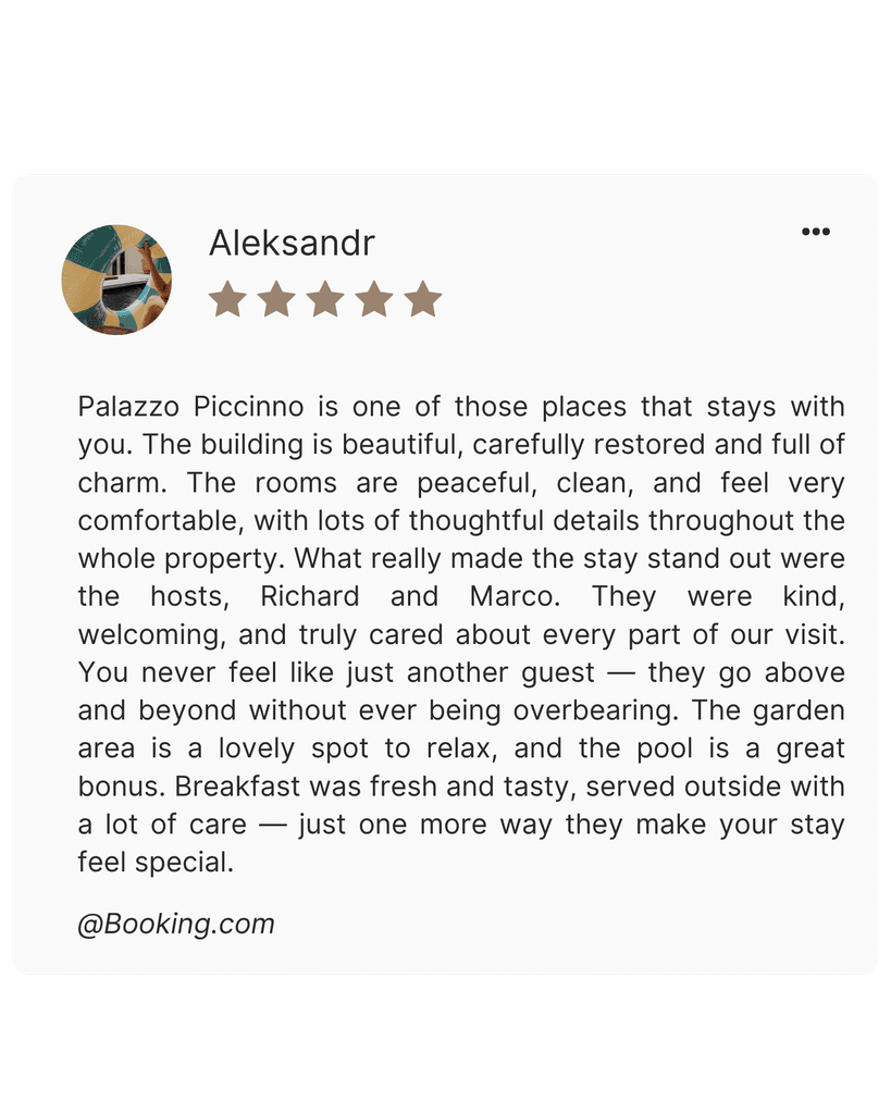 Guest Reviews at Palazzo Piccinno