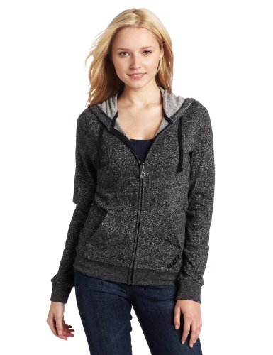 Volcom Juniors Moclov Standard Zip Hoodie, Black, X-Large